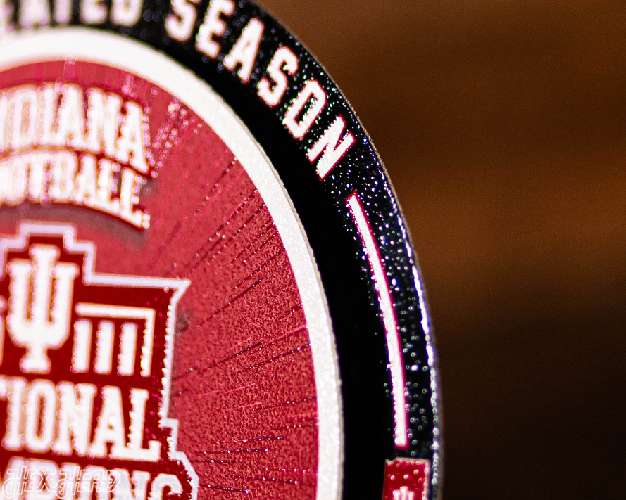 Indiana Hoosiers Official 2025 National Champions "Double Play" On the Shelf or on the Wall Art