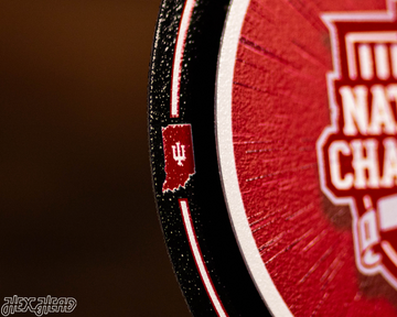 Indiana Hoosiers Official 2025 National Champions "Double Play" On the Shelf or on the Wall Art