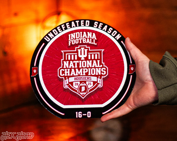 Indiana Hoosiers Official 2025 National Champions "Double Play" On the Shelf or on the Wall Art