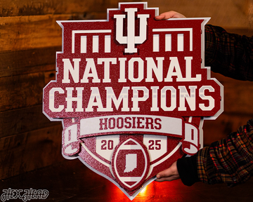 Indiana Hoosiers Official 2025 National Champions 3D Metal Wall Art