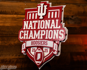 Indiana Hoosiers Official 2025 National Champions 3D Metal Wall Art