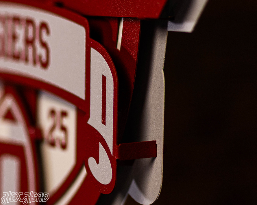 Indiana Hoosiers Official 2025 National Champions 3D Metal Wall Art