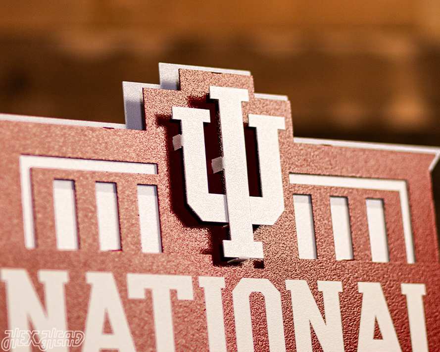 Indiana Hoosiers Official 2025 National Champions 3D Metal Wall Art
