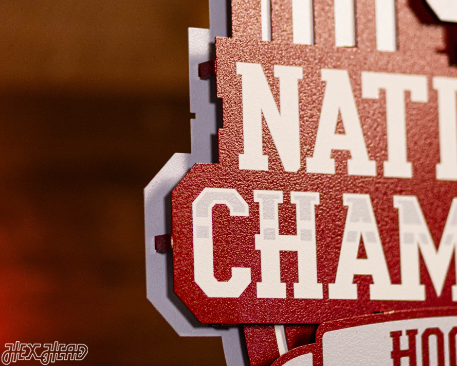 Indiana Hoosiers Official 2025 National Champions 3D Metal Wall Art