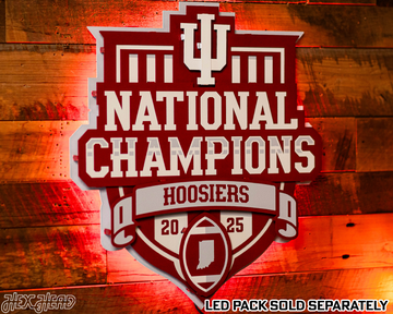 Indiana Hoosiers Official 2025 National Champions 3D Metal Wall Art