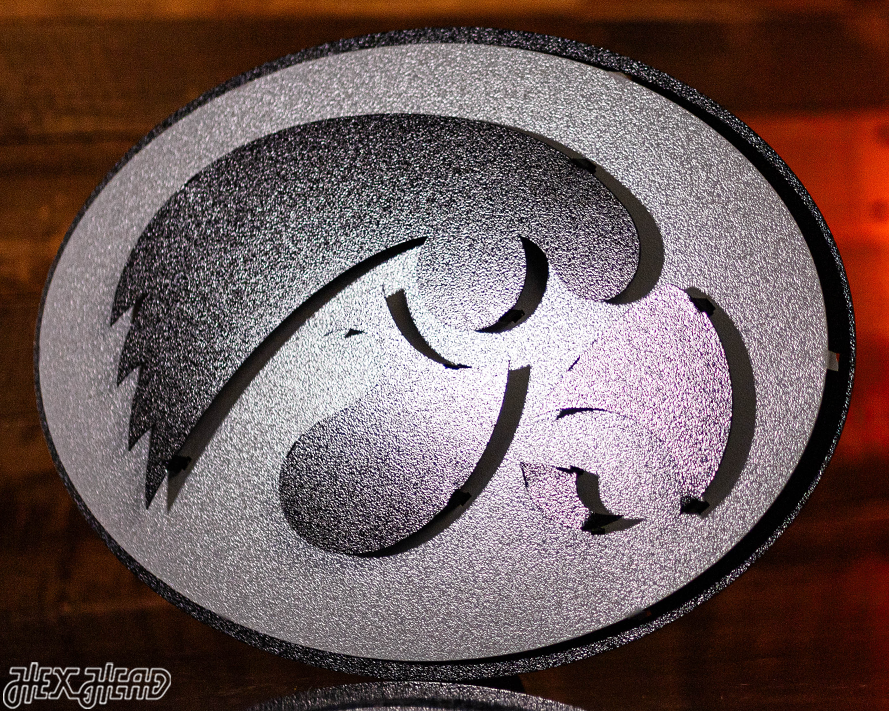 MONOCHROME - Iowa Hawkeyes Tigerhawk 3D Metal Wall Art