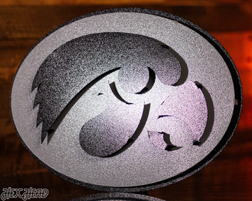 MONOCHROME - Iowa Hawkeyes Tigerhawk 3D Metal Wall Art
