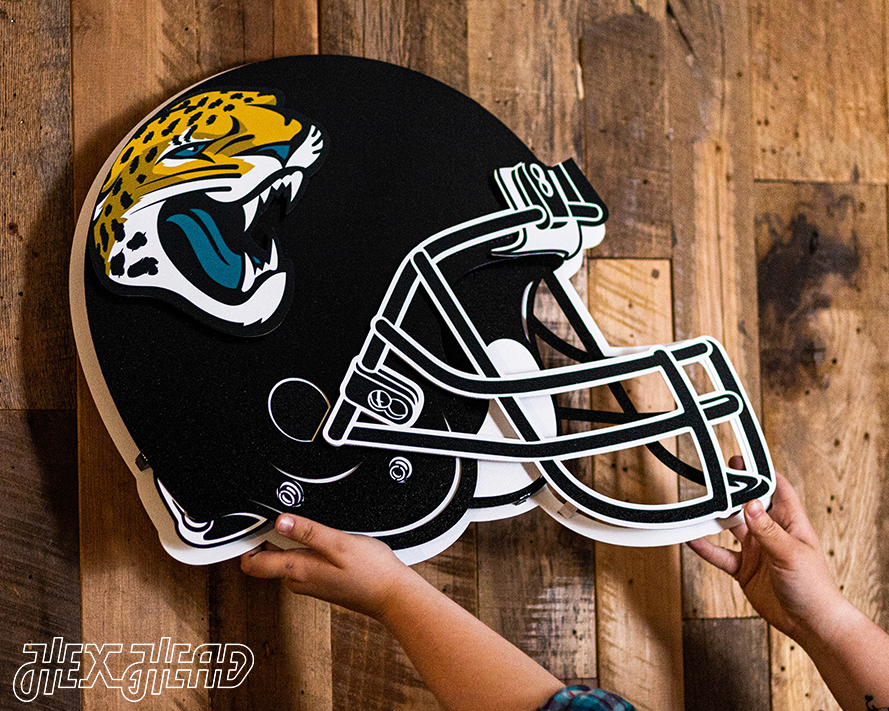 Jacksonville Jaguars BLITZ Collection - 8 Layer Helmet 3D Vintage Metal Wall Art