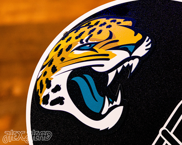 Jacksonville Jaguars BLITZ Collection - 8 Layer Helmet 3D Vintage Metal Wall Art
