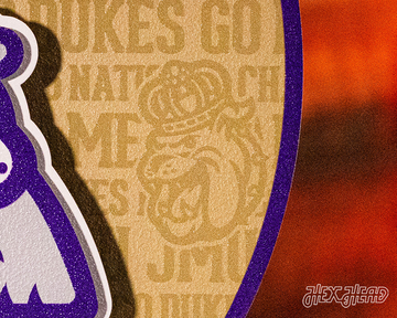JMU Dukes CRAFT SERIES 3D Embossed Metal Wall Art