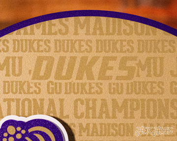 JMU Dukes CRAFT SERIES 3D Embossed Metal Wall Art