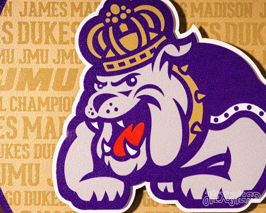 JMU Dukes CRAFT SERIES 3D Embossed Metal Wall Art