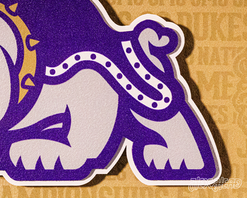 JMU Dukes CRAFT SERIES 3D Embossed Metal Wall Art