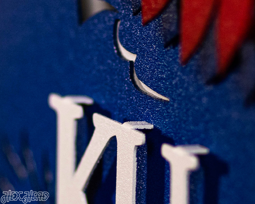 Kansas Jayhawks "BIG JAY MASCOT" 3D Vintage Metal Wall Art