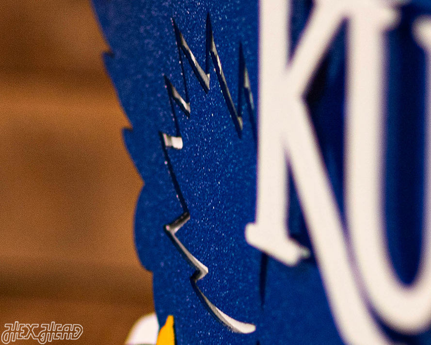 Kansas Jayhawks "BIG JAY MASCOT" 3D Vintage Metal Wall Art