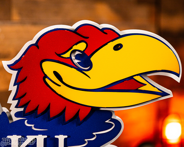 Kansas Jayhawks "BIG JAY MASCOT" 3D Vintage Metal Wall Art