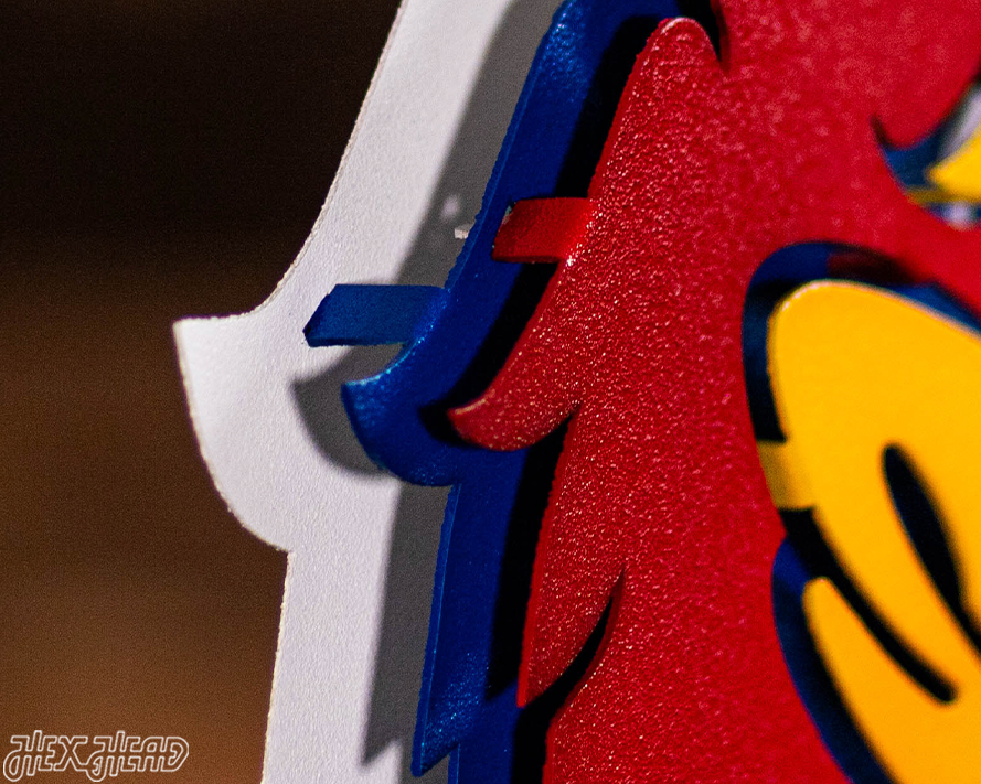 Kansas Jayhawks "BIG JAY MASCOT" 3D Vintage Metal Wall Art