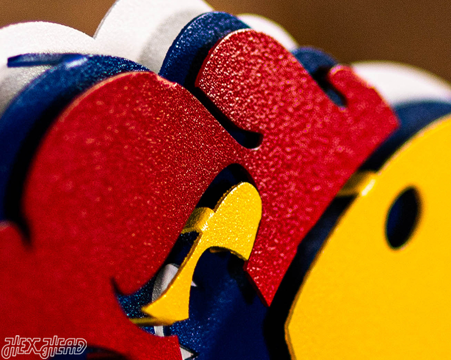 Kansas Jayhawks "BIG JAY MASCOT" 3D Vintage Metal Wall Art