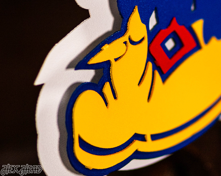 Kansas Jayhawks "BIG JAY MASCOT" 3D Vintage Metal Wall Art