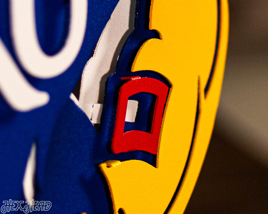 Kansas Jayhawks "BIG JAY MASCOT" 3D Vintage Metal Wall Art