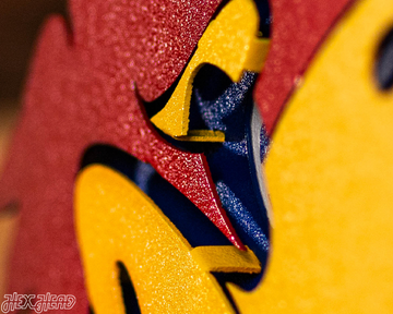 Kansas Jayhawks "BIG JAY MASCOT" 3D Vintage Metal Wall Art