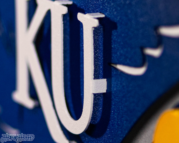 Kansas Jayhawks "BIG JAY MASCOT" 3D Vintage Metal Wall Art