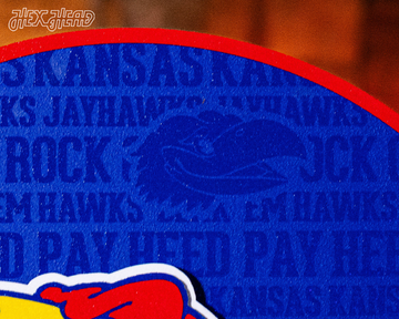 Kansas Jayhawks Vault CRAFT SERIES 3D Embossed Metal Wall Art