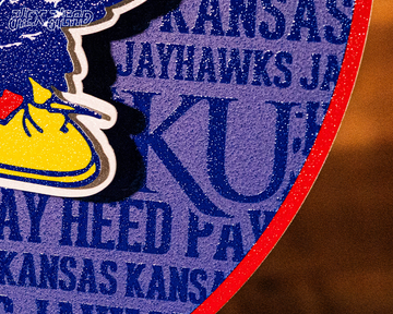 Kansas Jayhawks Vault CRAFT SERIES 3D Embossed Metal Wall Art