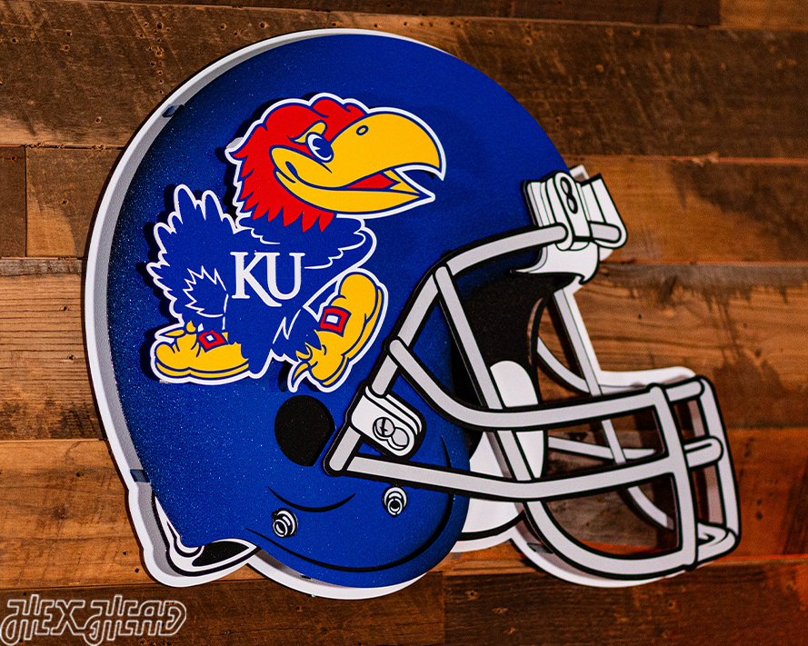 Kansas Jayhawks BLITZ COLLECTION - 8 LAYER 3D METAL Wall Art