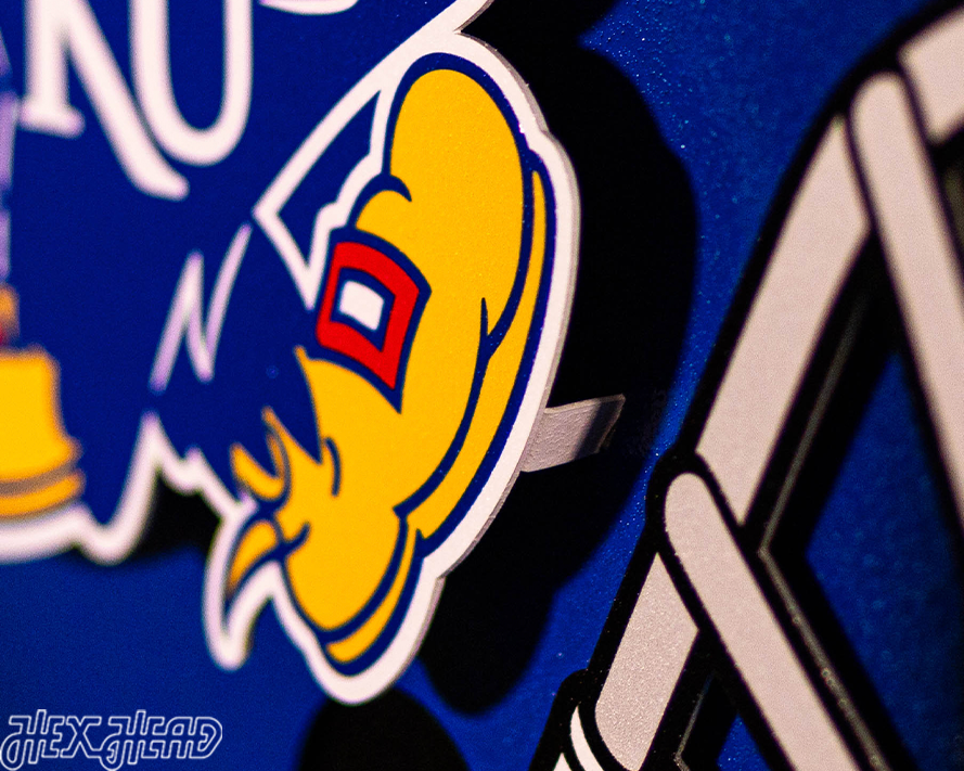 Kansas Jayhawks BLITZ COLLECTION - 8 LAYER 3D METAL Wall Art