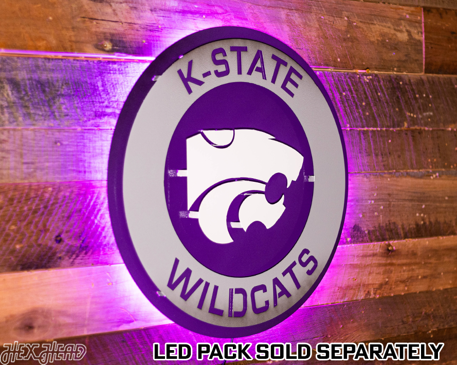 Kansas State Wildcats 3D Roundel Vintage Metal Wall Art