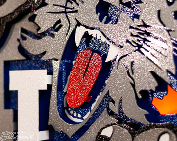 Kentucky "Wildcat over UK" 1989-94, 3D Vintage Metal Wall Art