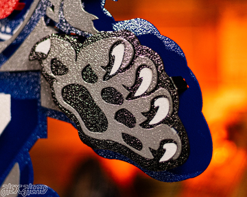 Kentucky "Wildcat over UK" 1989-94, 3D Vintage Metal Wall Art