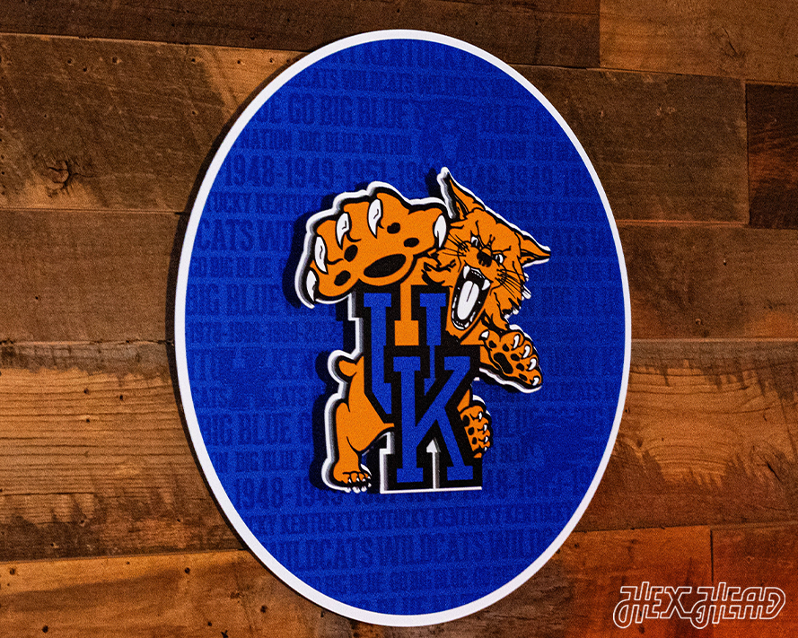 Kentucky Wildcats CRAFT SERIES 3D Embossed Metal Wall Art