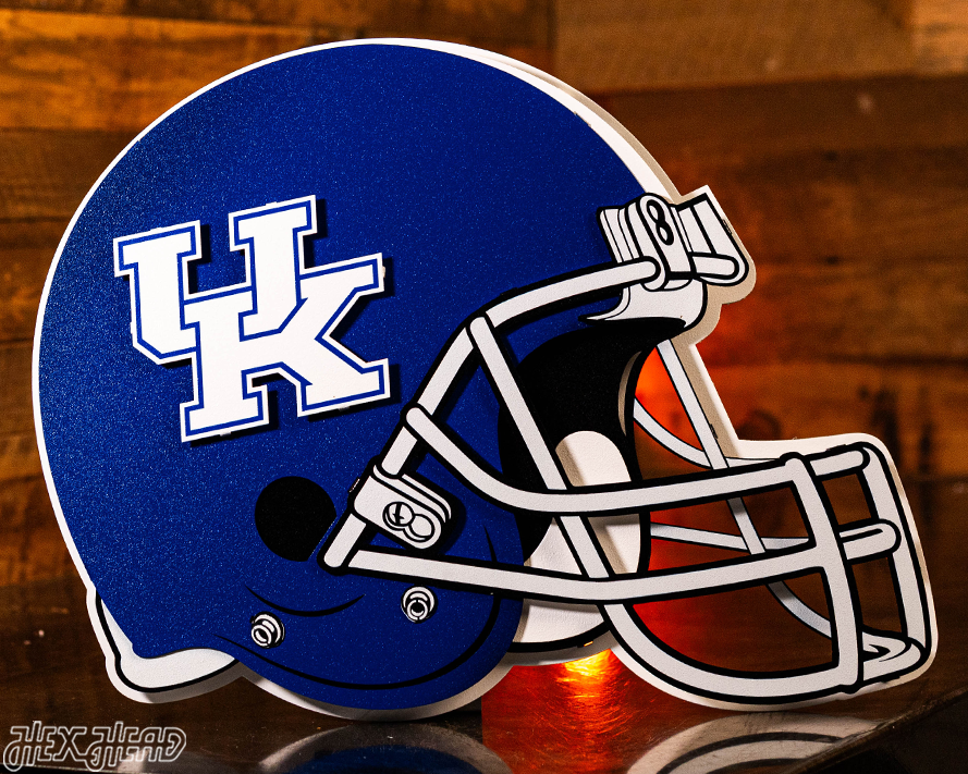 Kentucky Wildcats BLITZ COLLECTION - 8 LAYER Helmet 3D Metal Wall Art