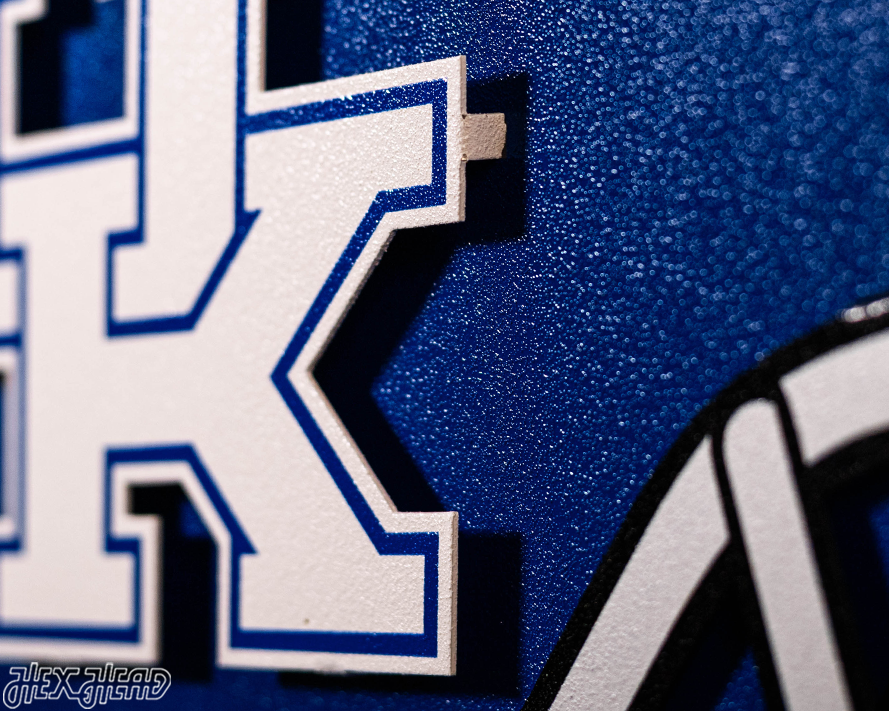 Kentucky Wildcats BLITZ COLLECTION - 8 LAYER Helmet 3D Metal Wall Art