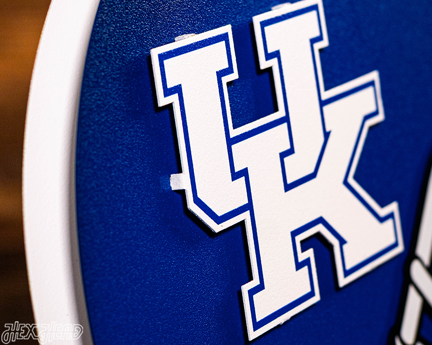 Kentucky Wildcats BLITZ COLLECTION - 8 LAYER Helmet 3D Metal Wall Art