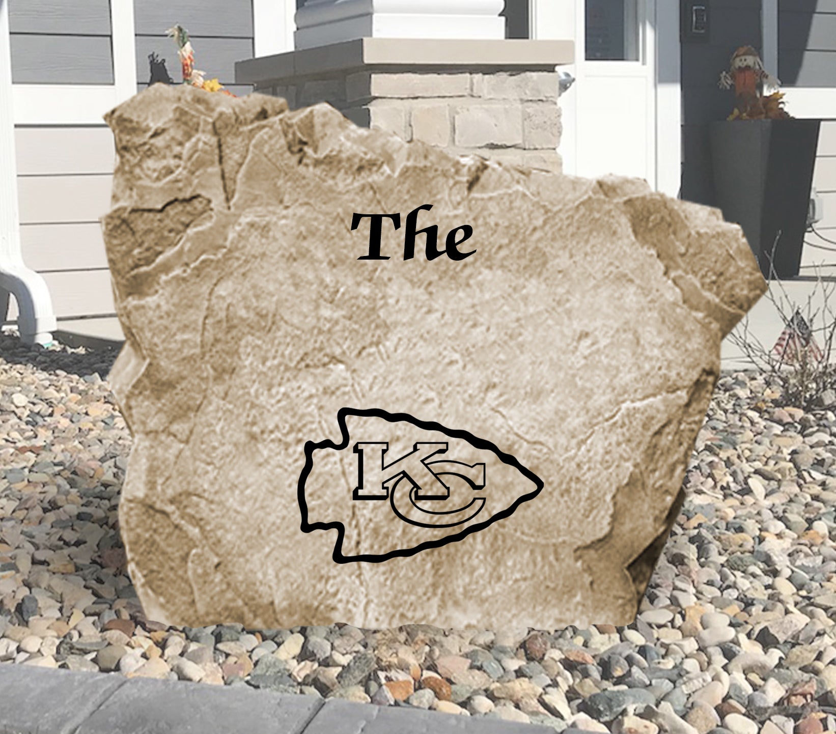 Kansas City Chiefs Design-A-Stone Landscape Art Family Name