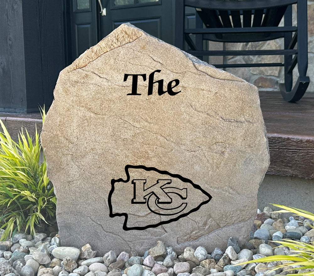 Kansas City Chiefs Design-A-Stone Landscape Art Family Name