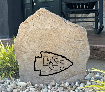 Kansas City Chiefs Design-A-Stone Landscape Art Address Stone