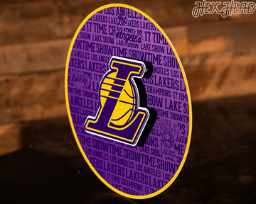 Los Angeles Lakers CRAFT SERIES 3D Embossed Metal Wall Art