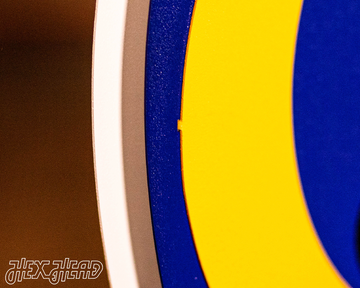 Los Angeles Rams BLITZ Collection - 8 Layer Helmet 3D Vintage Metal Wall Art