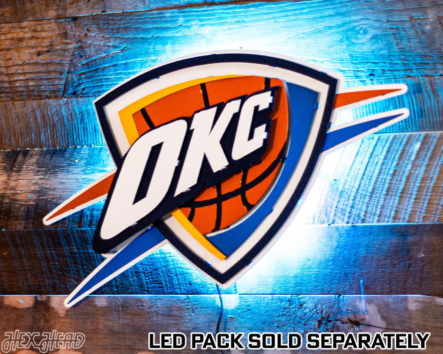 Oklahoma City Thunder 3D Vintage Metal Wall Art