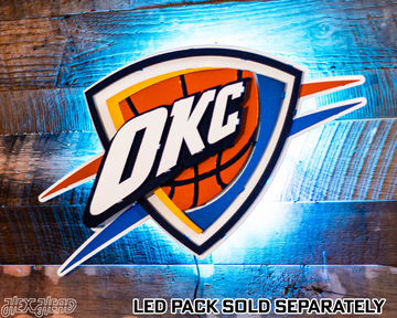 Oklahoma City Thunder 3D Vintage Metal Wall Art