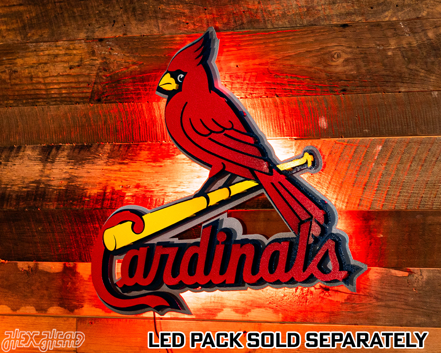 St. Louis Cardinals "BIRD on a BAT" Logo 3D Metal Wall Art