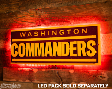 Washington Commanders "COMMANDERS" 3D Vintage Metal Wall Art