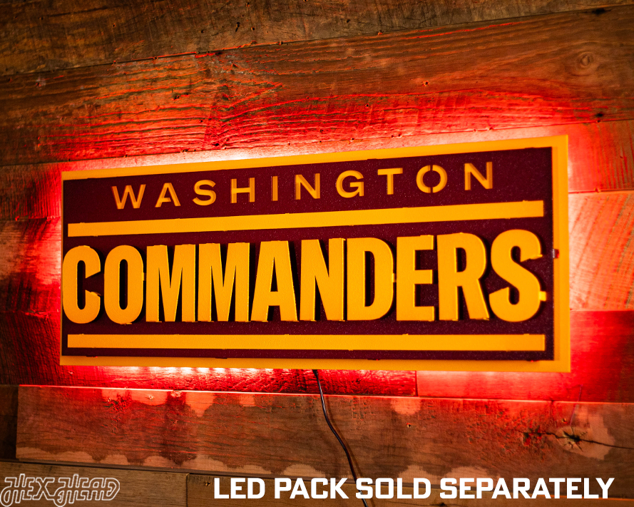 Washington Commanders "COMMANDERS" 3D Vintage Metal Wall Art