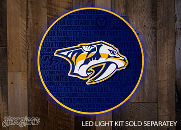 Nashville Predators CRAFT SERIES 3D Embossed Metal Wall Art
