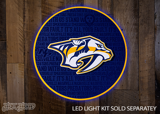 Nashville Predators CRAFT SERIES 3D Embossed Metal Wall Art