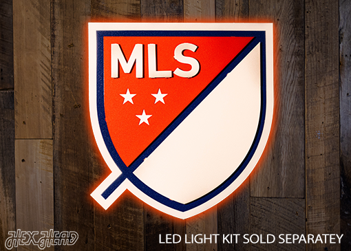 CLOSE OUT - Major League Soccer Shield 3D Vintage Metal Wall Art